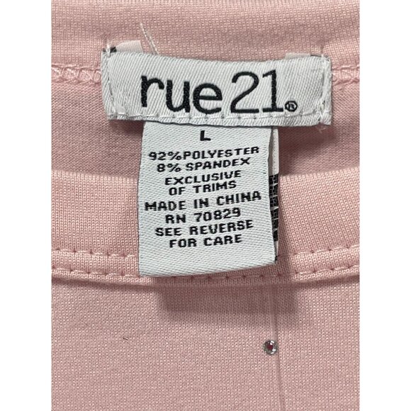 Rue 21 - Women's Short Sleeves T-Shirt - Pink - Large - Picture 9 of 12